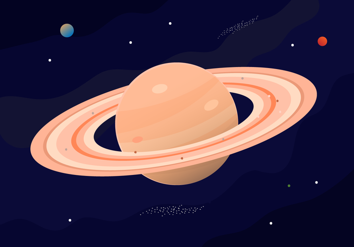Fri Saturn Planet Vector