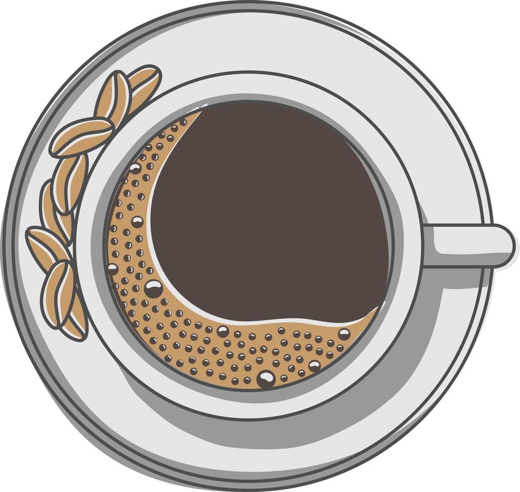 kaffe illustration i söt stil vektor