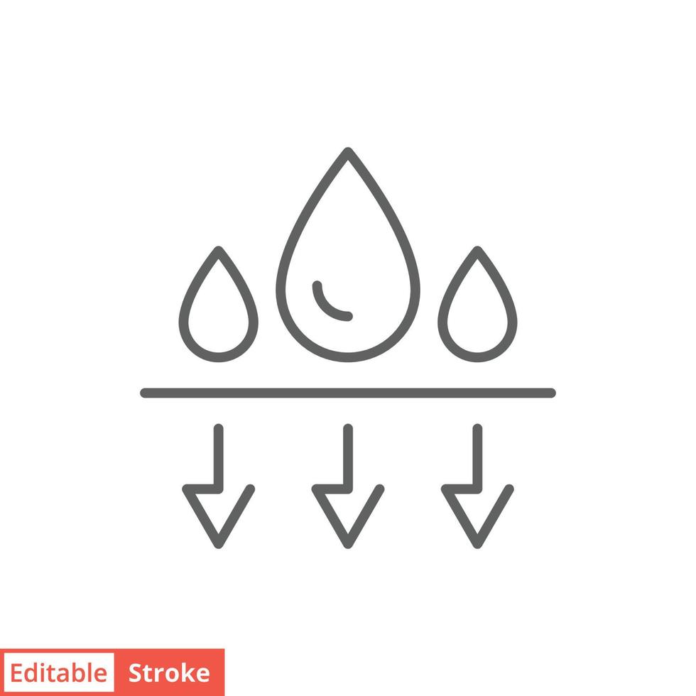 absorptionsikon. enkel konturstil. vatten och vätskeabsorberande trasa. tunn linje vektor illustration design isolerad på vit bakgrund. redigerbar linje eps 10.