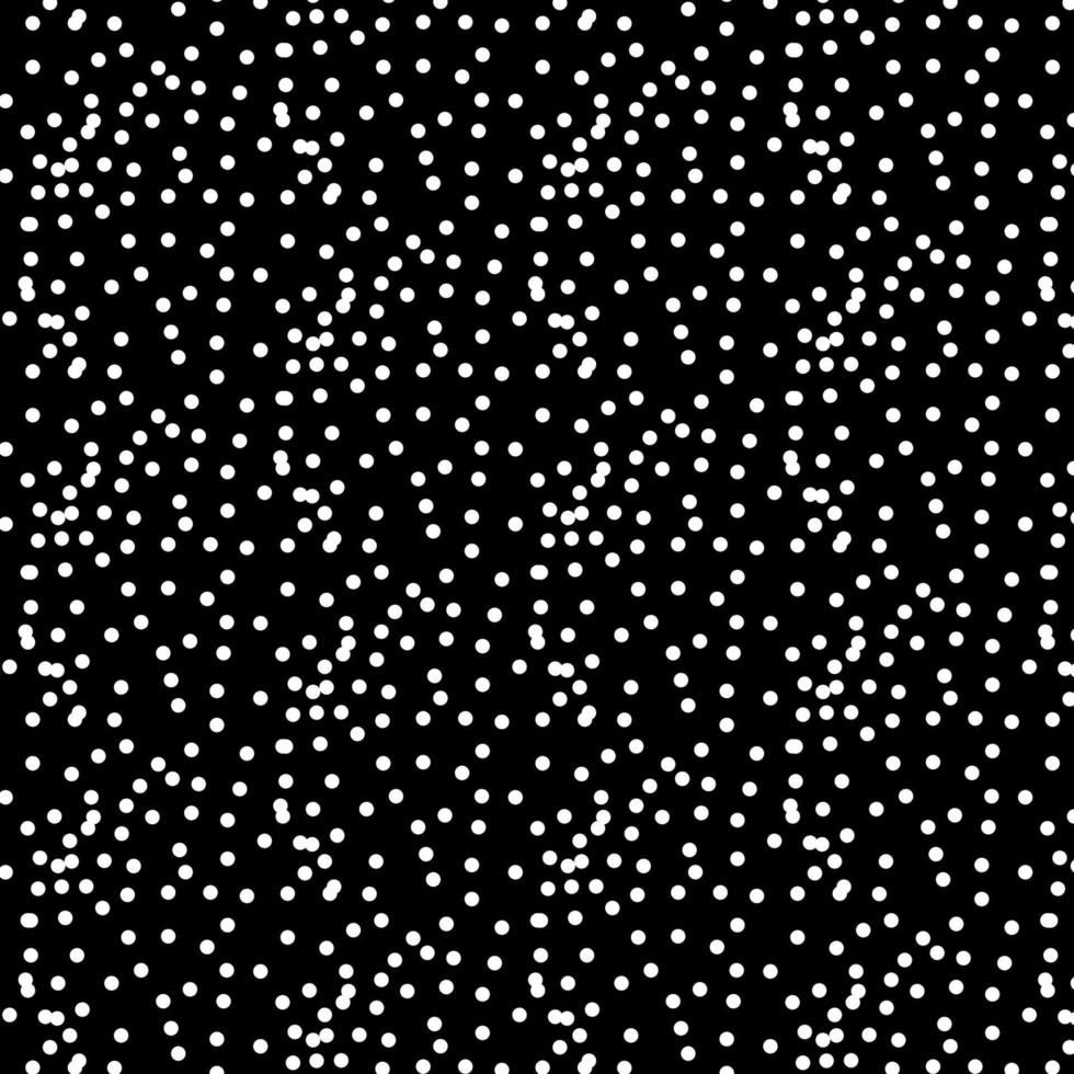 Zen-Kunst-Doodle verzierten abstrakten Hintergrund. handgezeichnetes Weiß auf schwarzen Punkten. kreative zenart monochrome textur. chaotische Zentangle-Oberflächengestaltung mit zufälliger Wiederholung. Vektor-Eps-Illustration vektor