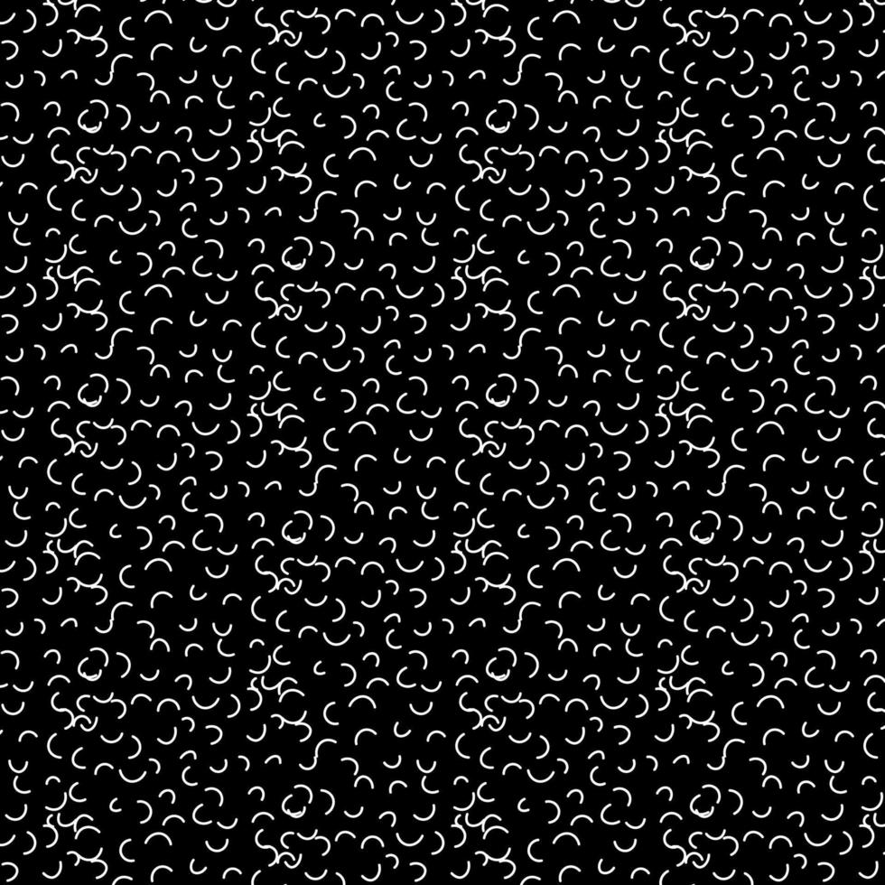 Zen-Kunst-Doodle verzierten abstrakten Hintergrund. handgezeichnetes Weiß auf schwarzen linearen Schnörkeln. kreative zenart monochrome textur. chaotische Zentangle-Oberflächengestaltung mit zufälliger Wiederholung. Vektor-Illustration vektor