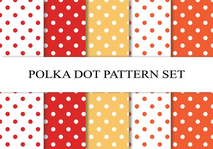 Polka Dot Muster Set vektor