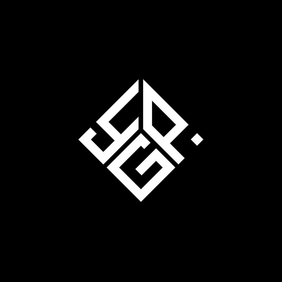 ygp-Buchstaben-Logo-Design auf schwarzem Hintergrund. ygp kreative Initialen schreiben Logo-Konzept. ygp-Briefgestaltung. vektor