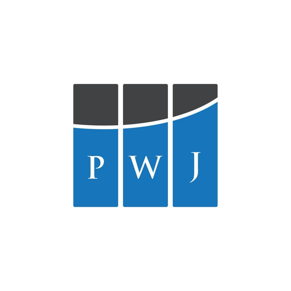 . pwj-Buchstaben-Design. pwj-Buchstaben-Logo-Design auf weißem Hintergrund. pwj kreative Initialen schreiben Logo-Konzept. pwj-Buchstaben-Design. pwj-Buchstaben-Logo-Design auf weißem Hintergrund. p vektor