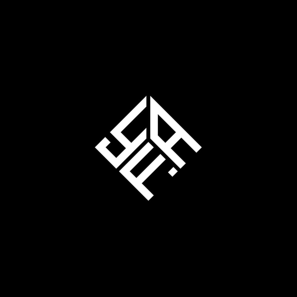 yfa brev logotyp design på svart bakgrund. yfa kreativa initialer bokstavslogotyp koncept. yfa bokstavsdesign. vektor