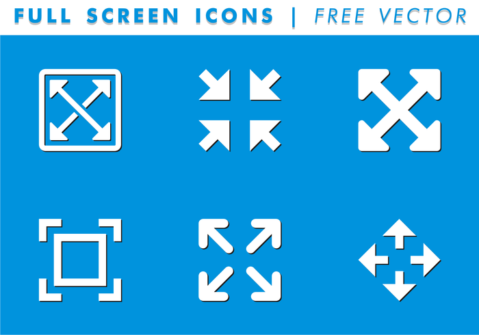 Full Screen Ikoner Gratis Vector