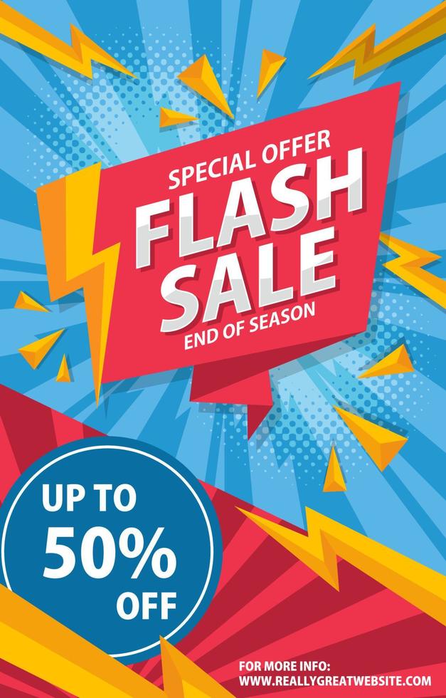 flash försäljning mall specialerbjudande promotion affisch vektor