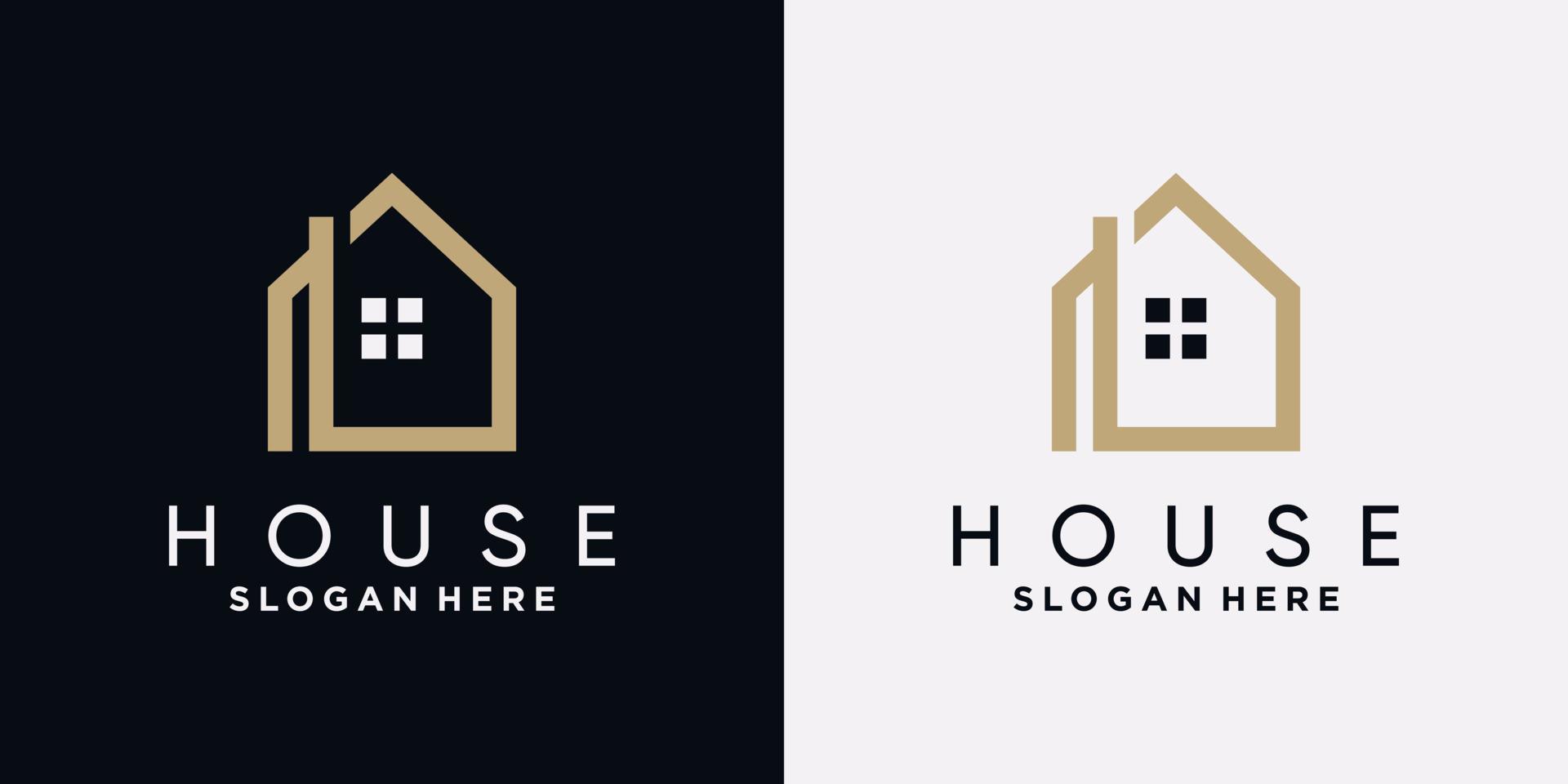 hus logotyp formgivningsmall med kreativa koncept vektor