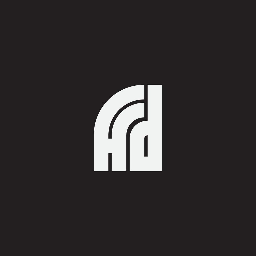 Anfangsbuchstabe HD-Monogramm-Logo-Vorlage. vektor