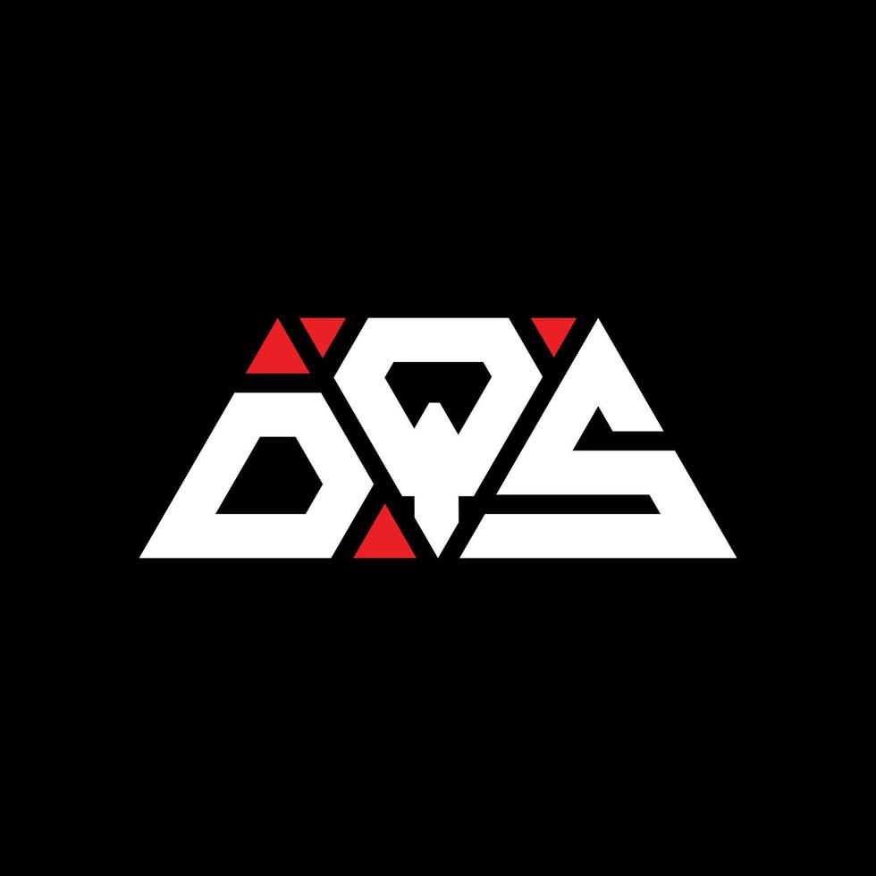dqs-Dreieck-Buchstaben-Logo-Design mit Dreiecksform. dqs-Dreieck-Logo-Design-Monogramm. dqs-Dreieck-Vektor-Logo-Vorlage mit roter Farbe. dqs dreieckiges Logo einfaches, elegantes und luxuriöses Logo. dqs vektor