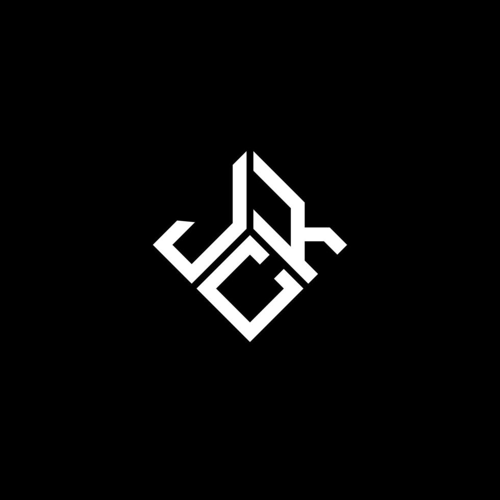 jck-Buchstaben-Logo-Design auf schwarzem Hintergrund. jck kreatives Initialen-Buchstaben-Logo-Konzept. Jck-Buchstaben-Design. vektor