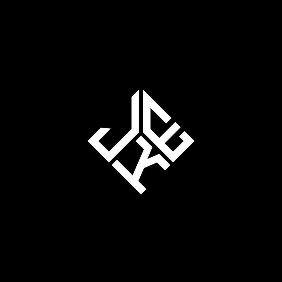jke-Buchstaben-Logo-Design auf schwarzem Hintergrund. jke kreatives Initialen-Buchstaben-Logo-Konzept. jke Briefgestaltung. vektor