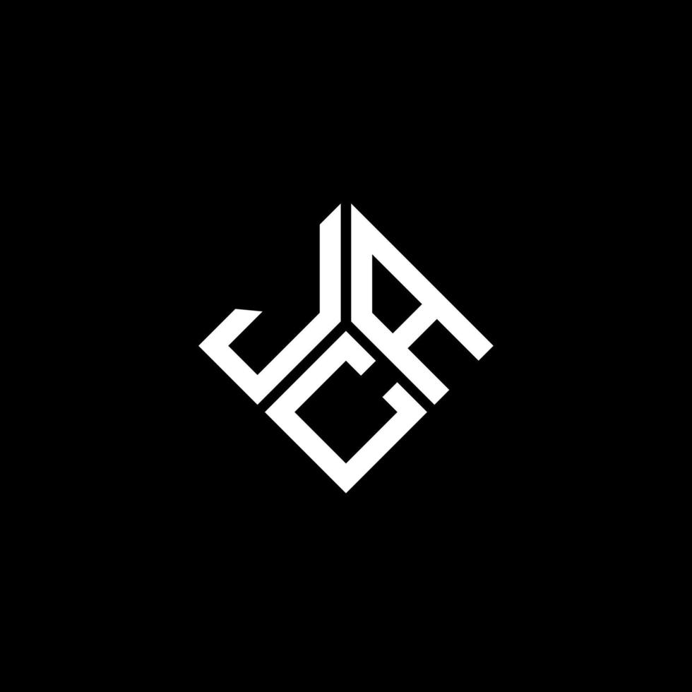 JCA-Brief-Logo-Design auf schwarzem Hintergrund. jca kreatives Initialen-Buchstaben-Logo-Konzept. JCA-Briefgestaltung. vektor