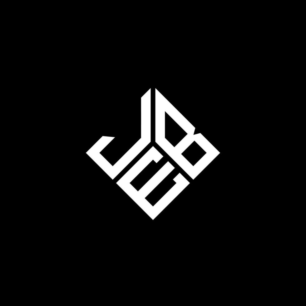 jeb brev logotyp design på svart bakgrund. jeb kreativa initialer brev logotyp koncept. jeb bokstav design. vektor