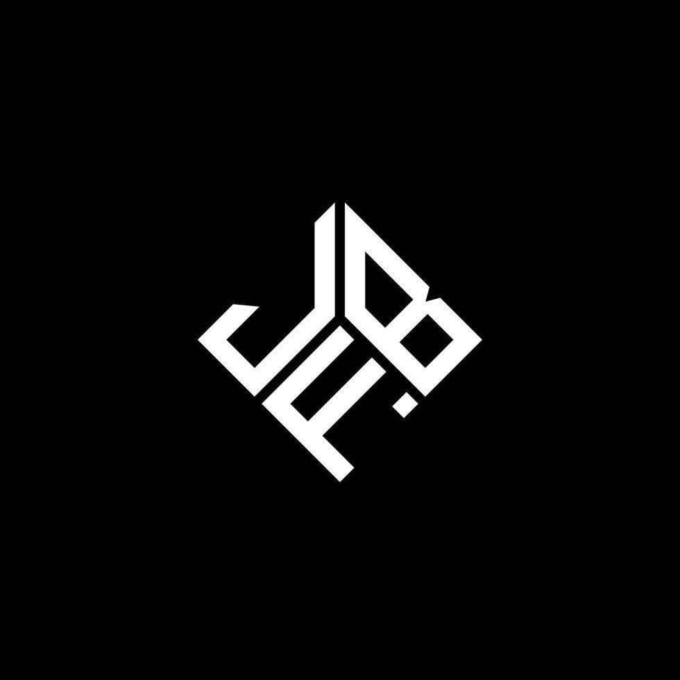 jfb brev logotyp design på svart bakgrund. jfb kreativa initialer bokstavslogotyp koncept. jfb bokstavsdesign. vektor