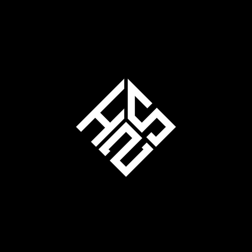 hzs brev logotyp design på svart bakgrund. hzs kreativa initialer bokstavslogotyp koncept. hzs bokstavsdesign. vektor