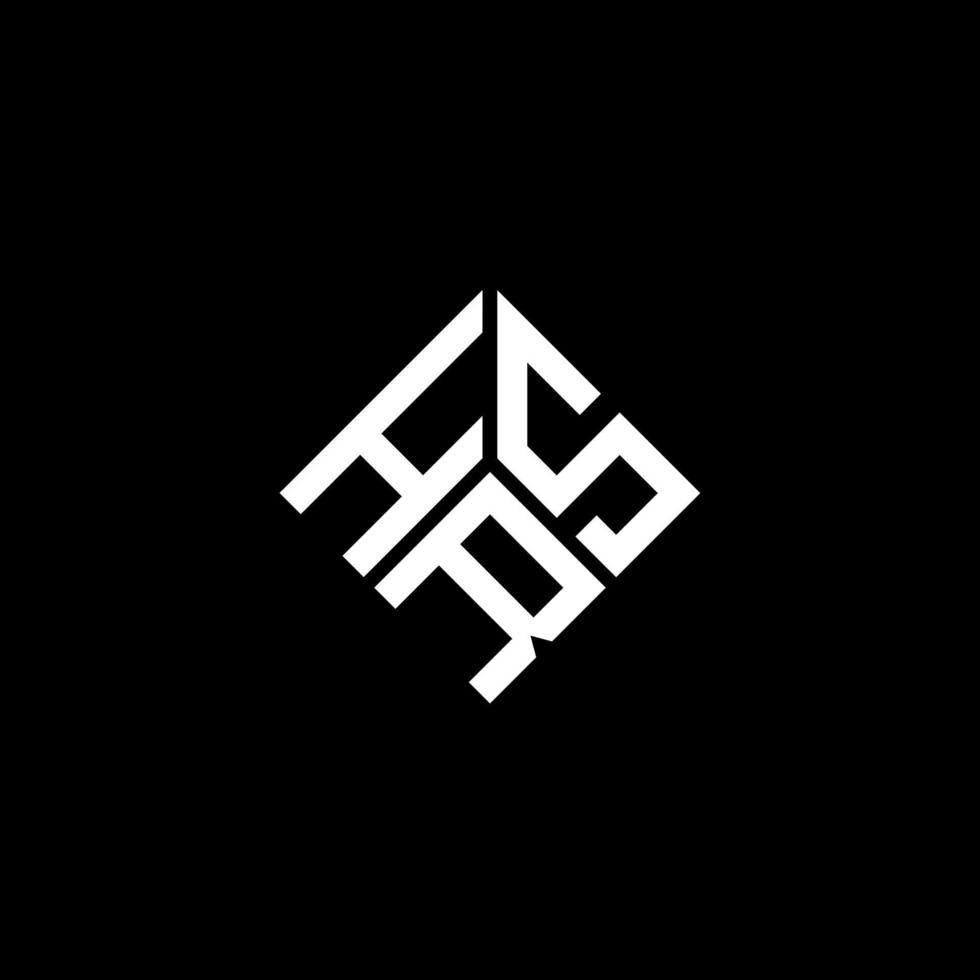 hrs-Brief-Logo-Design auf schwarzem Hintergrund. hrs kreative Initialen schreiben Logo-Konzept. Stunden Briefgestaltung. vektor
