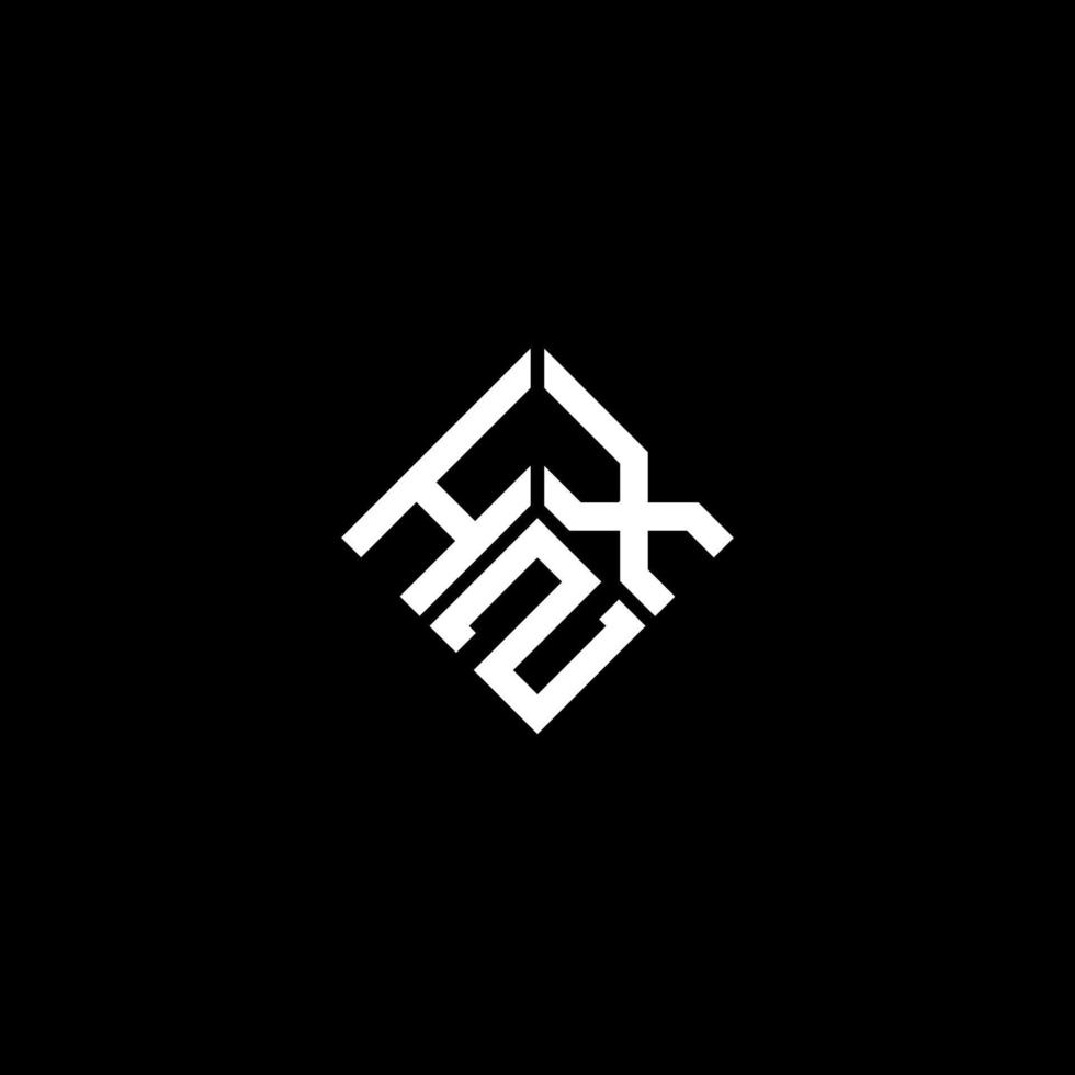 hzx brev logotyp design på svart bakgrund. hzx kreativa initialer bokstavslogotyp koncept. hzx bokstavsdesign. vektor