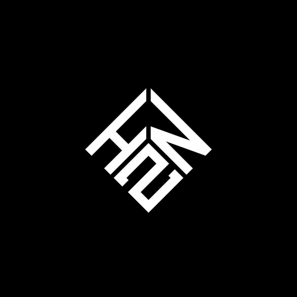 hzn-Buchstaben-Logo-Design auf schwarzem Hintergrund. hzn kreative Initialen schreiben Logo-Konzept. hzn Briefgestaltung. vektor