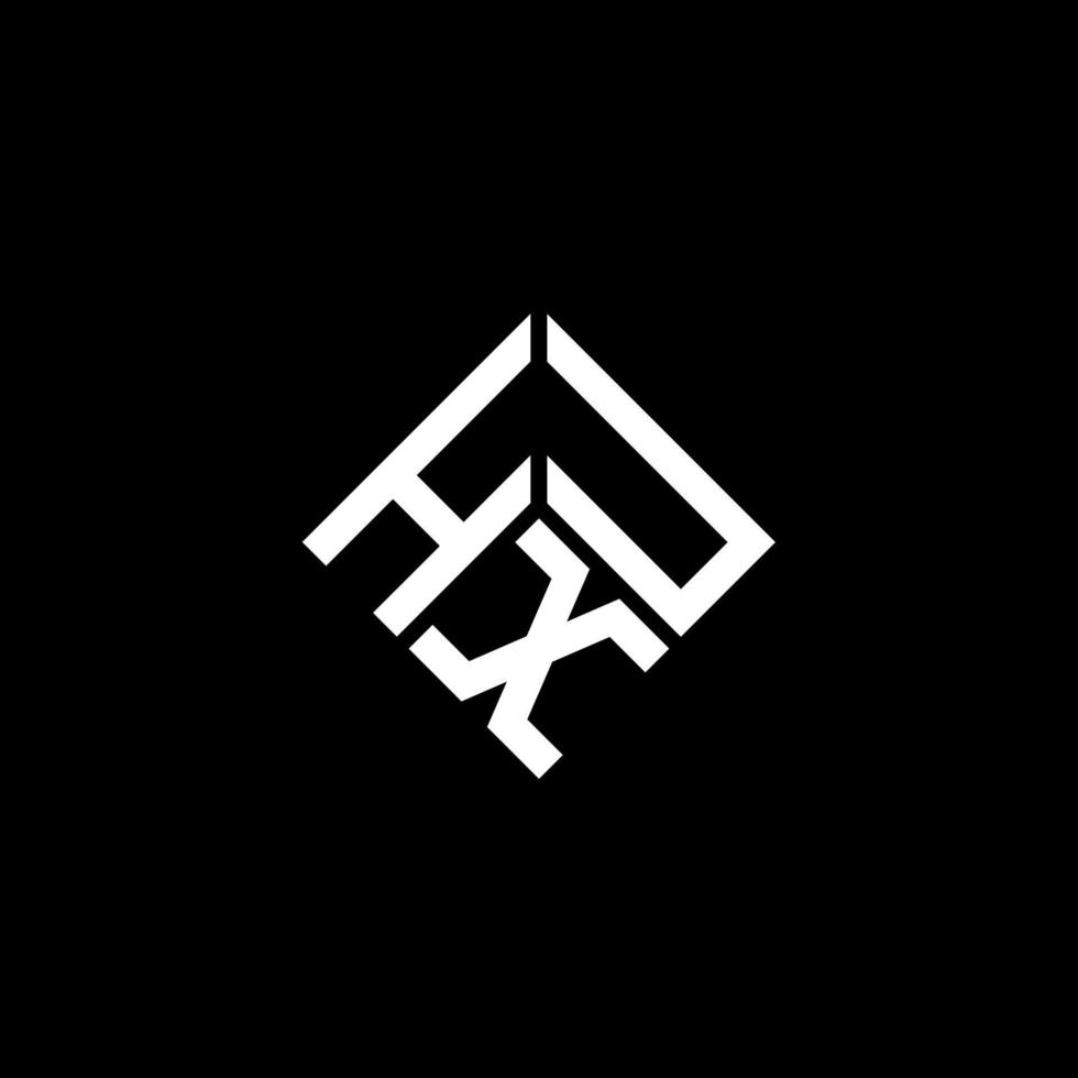 hxu brev logotyp design på svart bakgrund. hxu kreativa initialer brev logotyp koncept. hxu bokstavsdesign. vektor