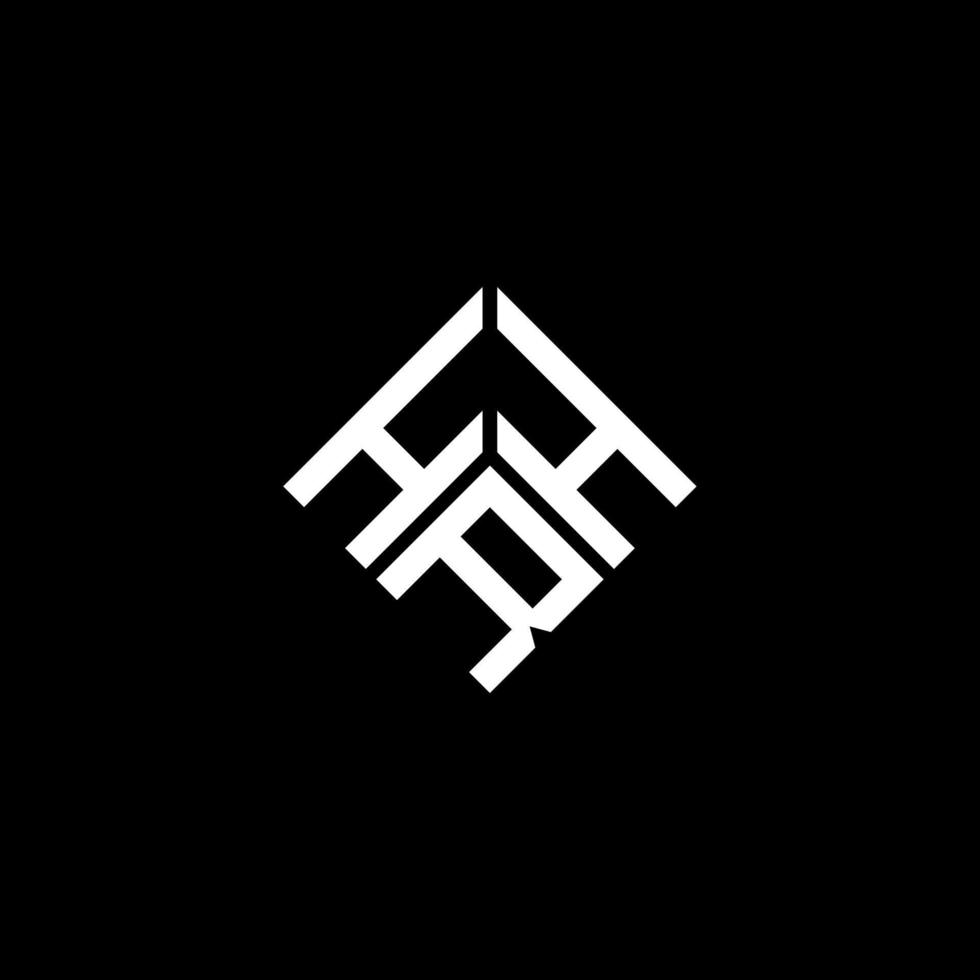 hrh-Buchstaben-Logo-Design auf schwarzem Hintergrund. hrh kreative Initialen schreiben Logo-Konzept. hrh Briefgestaltung. vektor