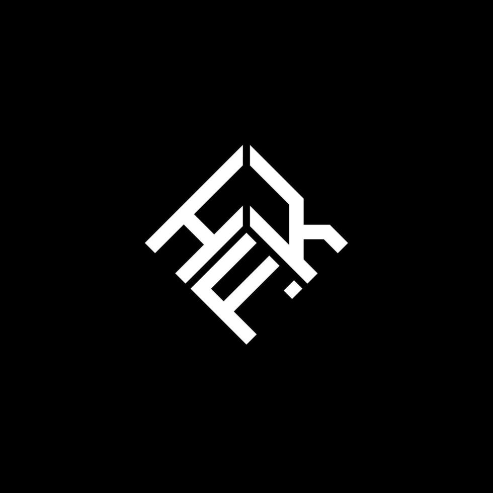 hfk-Brief-Logo-Design auf schwarzem Hintergrund. hfk kreative Initialen schreiben Logo-Konzept. hfk Briefgestaltung. vektor