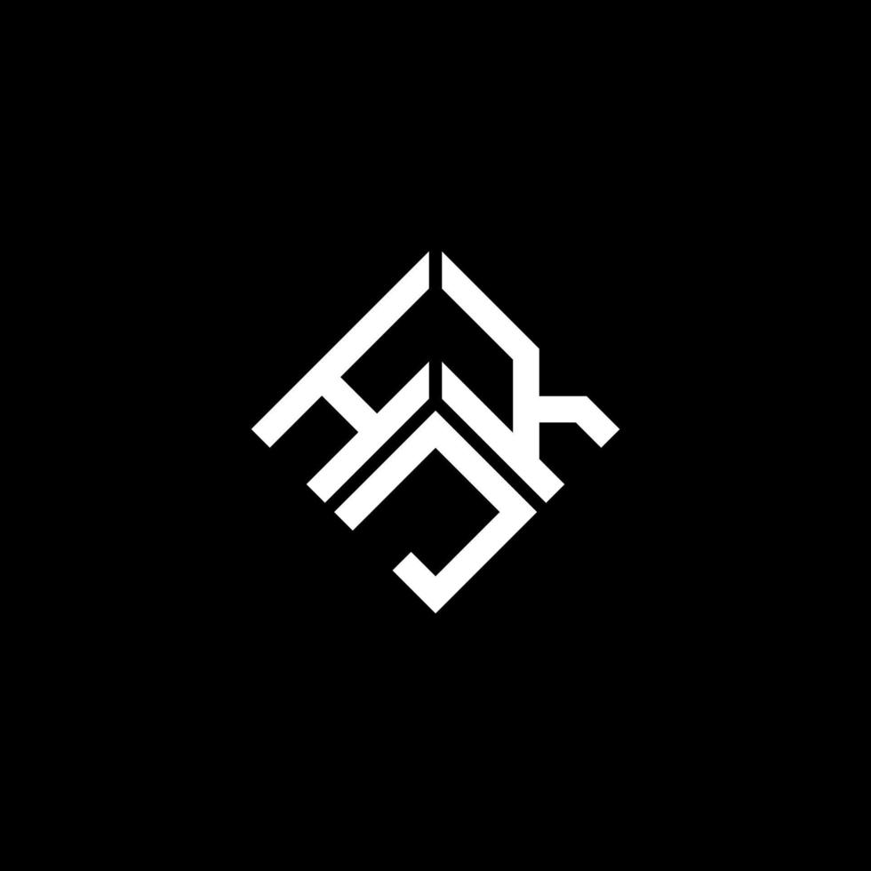 hjk-Buchstaben-Logo-Design auf schwarzem Hintergrund. hjk kreative Initialen schreiben Logo-Konzept. hjk Briefgestaltung. vektor