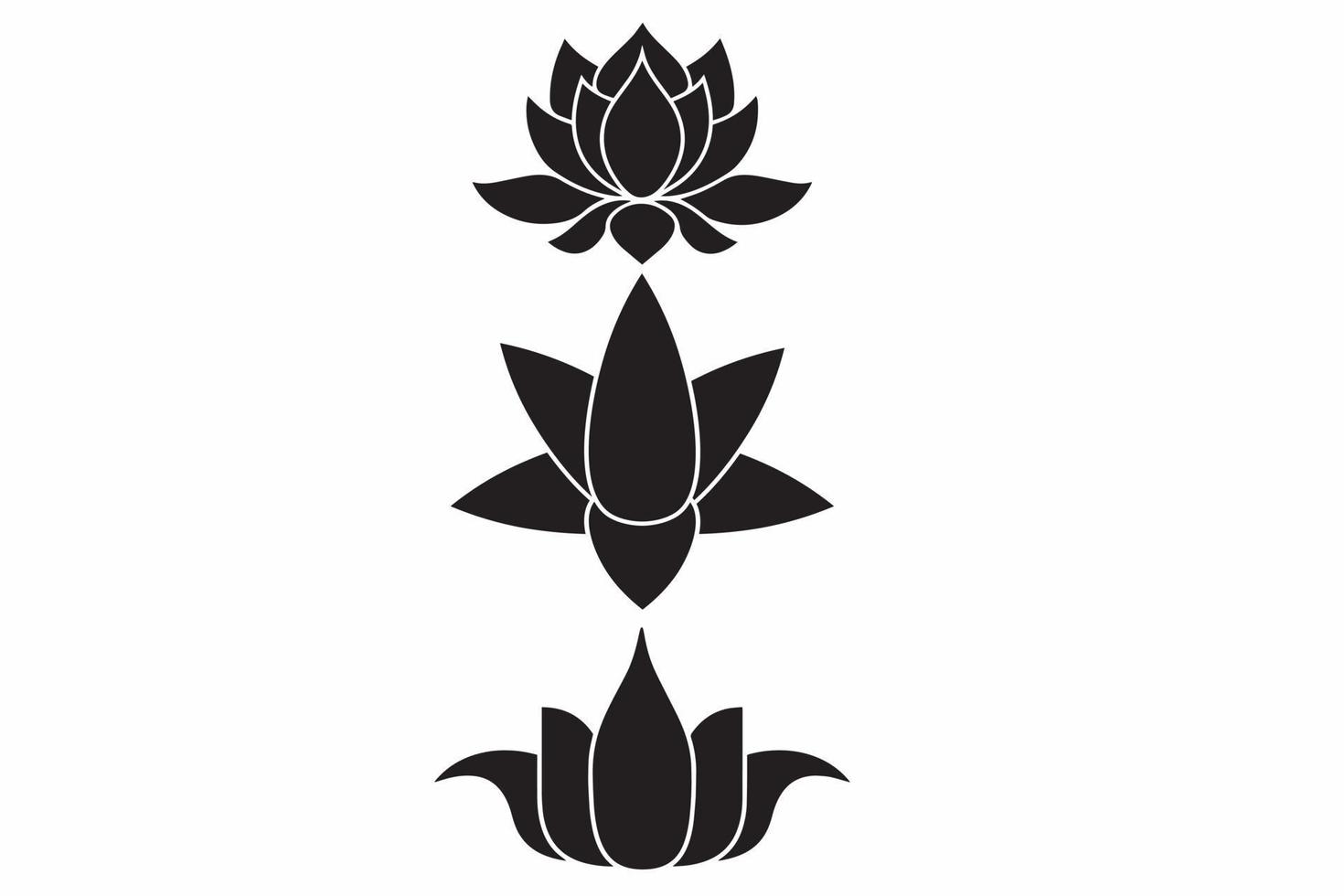 Lotusblumen-Symbol im flachen Stil, Lotus-Vektorillustration vektor