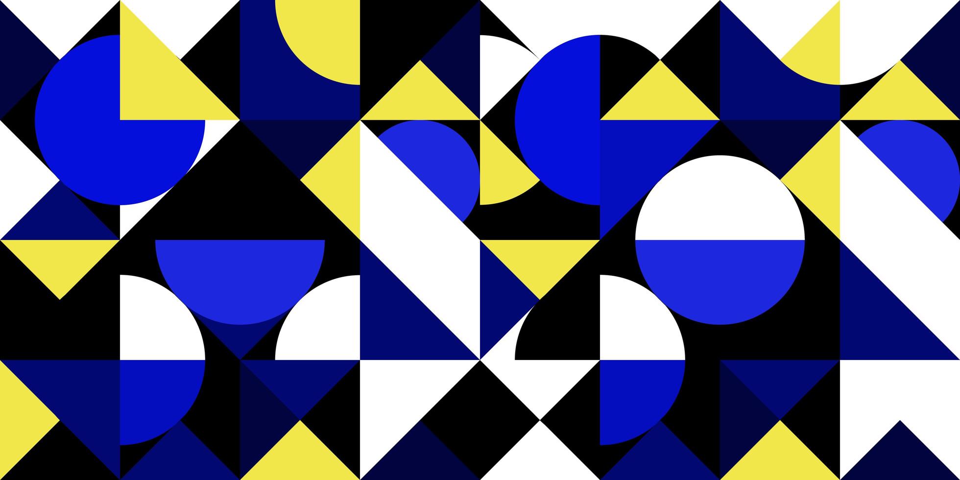 abstrakter geometrischer blauer und gelber Hintergrund vektor