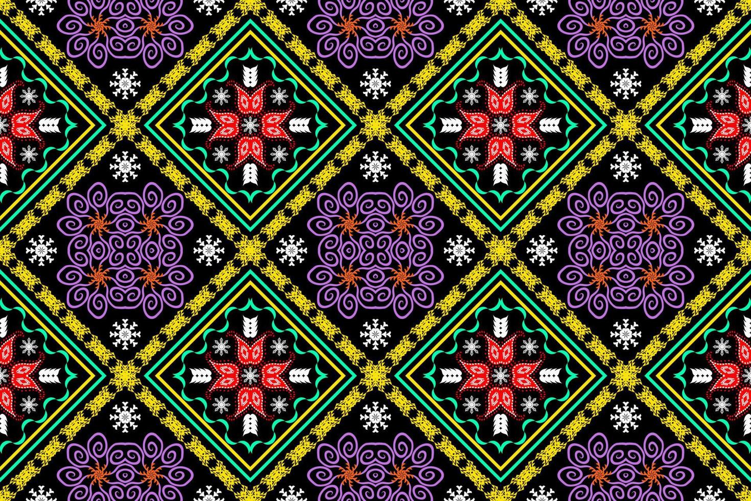 schöne stickerei.geometrisches ethnisches orientalisches muster traditioneller aztekischer stil,abstrakt,vektor,illustration.design für textur,stoff,kleidung,verpackung,mode,teppich,druck. vektor