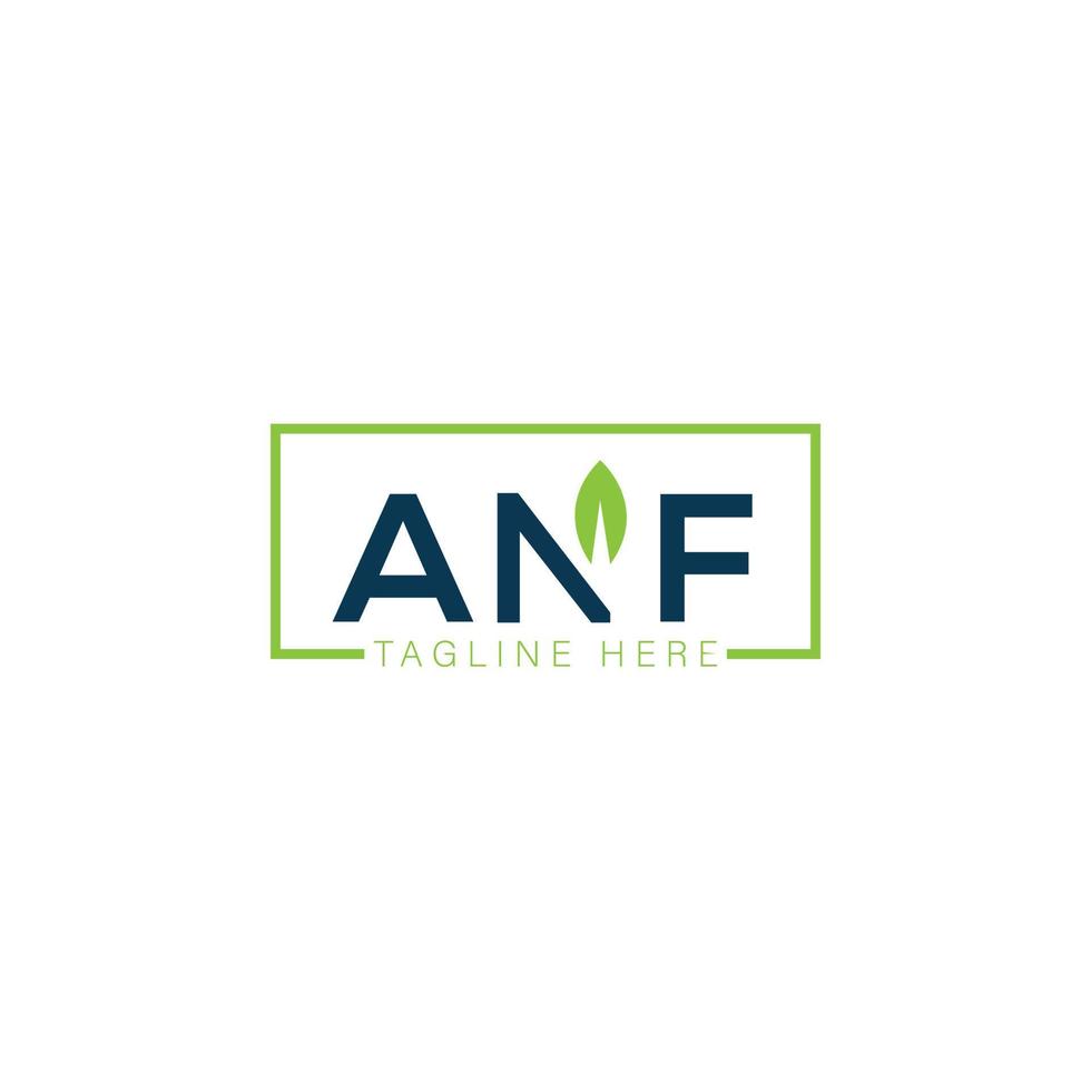 anf-Buchstaben-Logo-Design auf weißem Hintergrund. anf kreatives Initialen-Buchstaben-Logo-Konzept. anf Briefgestaltung. vektor