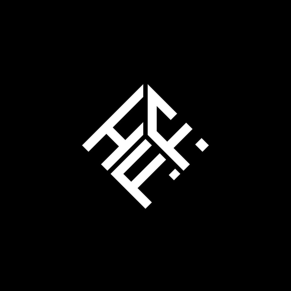 Hff-Brief-Logo-Design auf schwarzem Hintergrund. hff kreative Initialen schreiben Logo-Konzept. hff Briefgestaltung. vektor