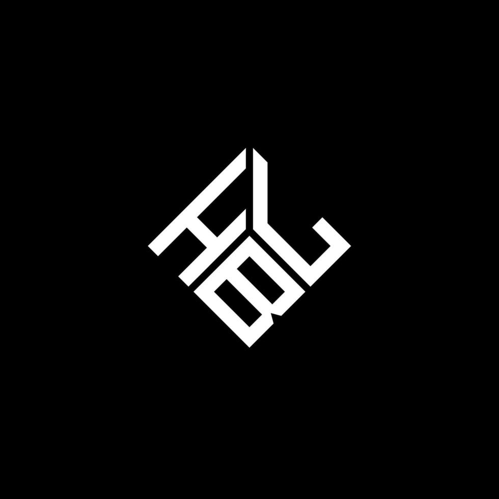 hbl brev logotyp design på svart bakgrund. hbl kreativa initialer brev logotyp koncept. hbl bokstavsdesign. vektor