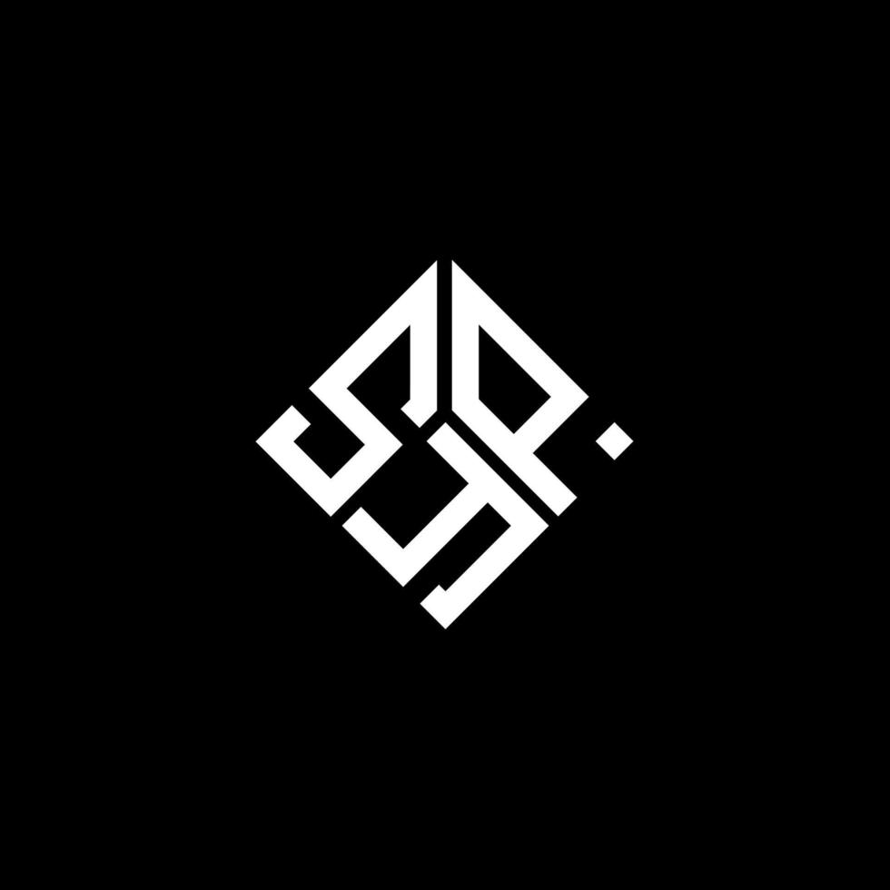 syp-Brief-Logo-Design auf schwarzem Hintergrund. syp kreative Initialen schreiben Logo-Konzept. syp Briefdesign. vektor