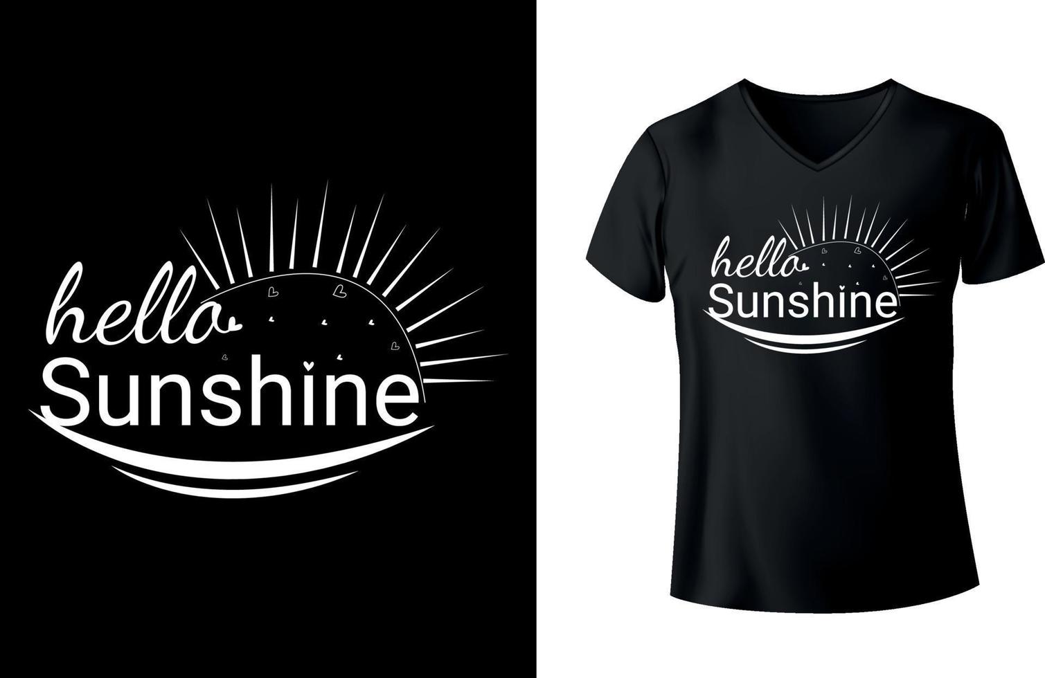 hello sunshine t-shirt designmall gratis vektor