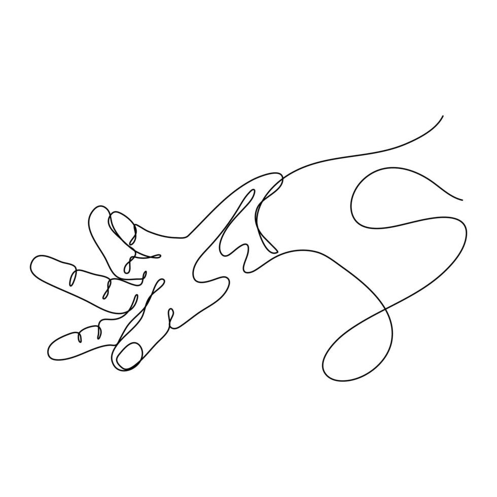 abstrakte menschliche hand eine strichzeichnung kunst singulart ästhetisch einfach perfekt für druck, wanddekoration, telefonhülle, hemd, aufkleber, kissen, acryl, bordüre, tapete, hochzeit vektor