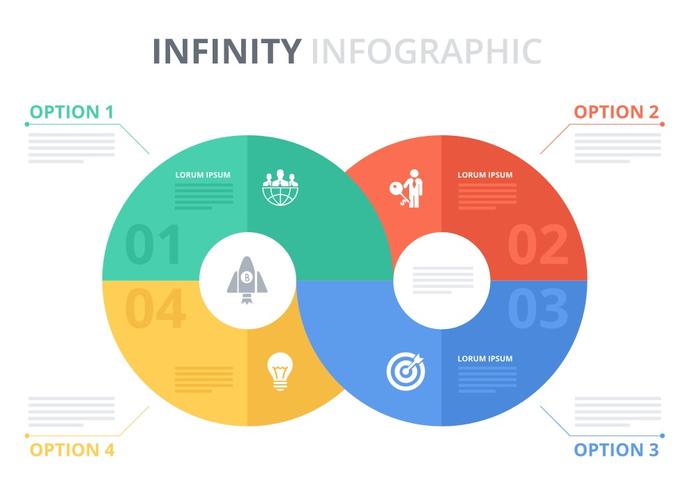 Gratis Infinity Infographic Vector Template