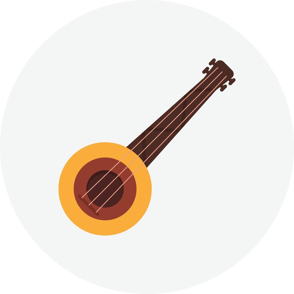 banjo platt cirkel vektor