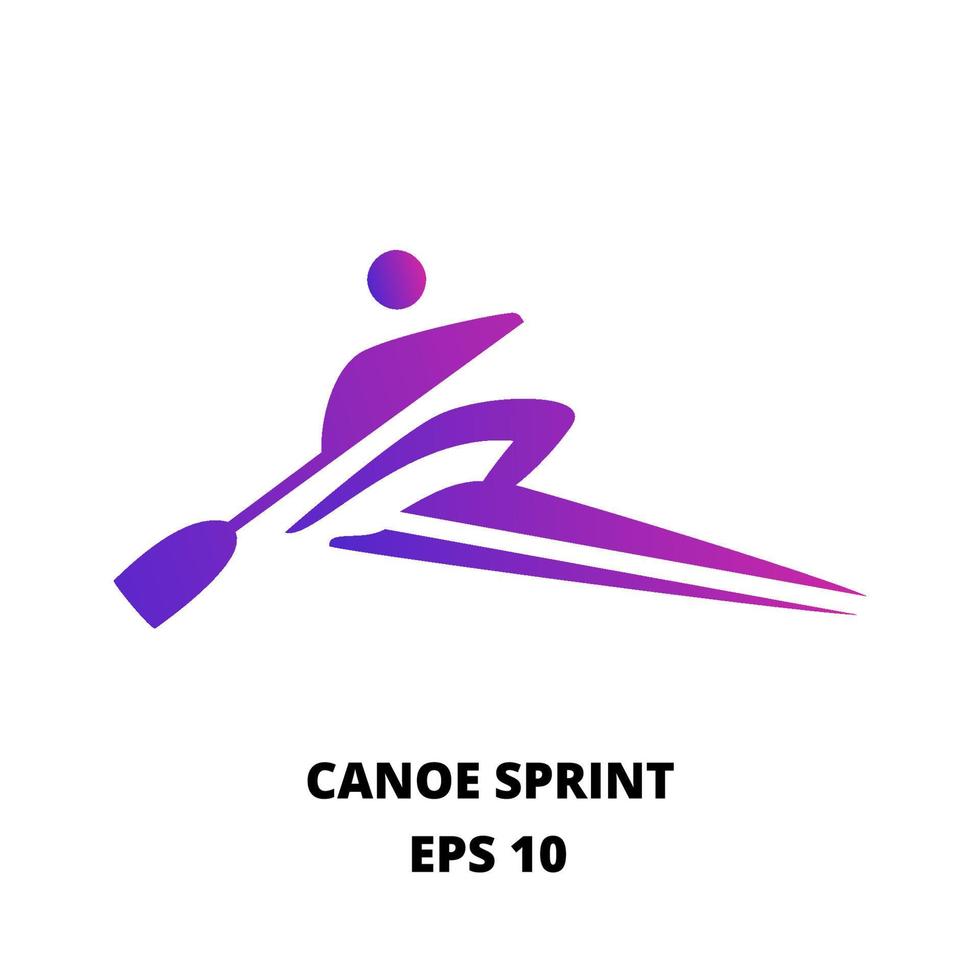 kanot sprint vektor logotyp ikon
