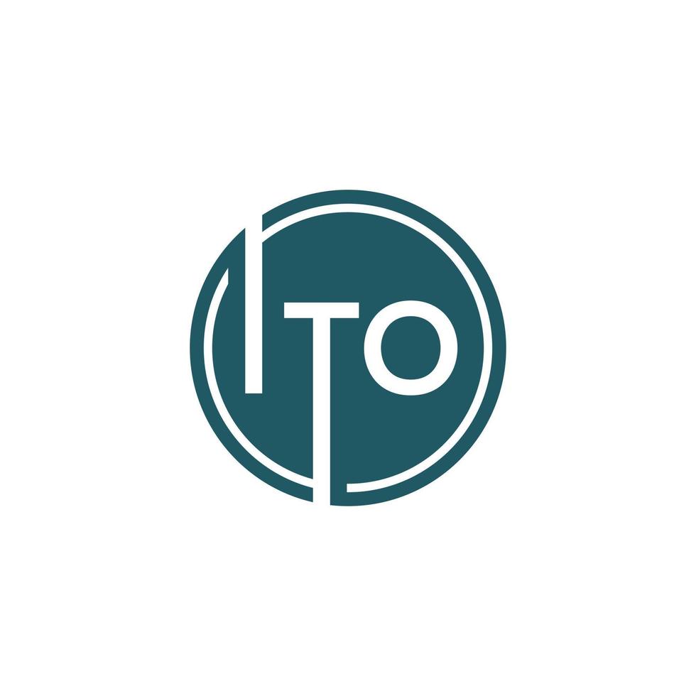 Ito-Brief-Logo-Design auf weißem Hintergrund. Ito kreatives Initialen-Buchstaben-Logo-Konzept. Ito-Briefgestaltung. vektor