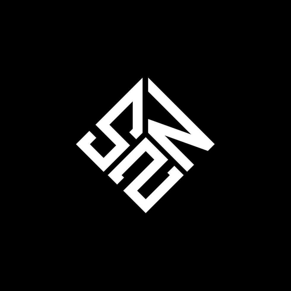 szn-Buchstaben-Logo-Design auf schwarzem Hintergrund. szn kreative Initialen schreiben Logo-Konzept. szn Briefgestaltung. vektor