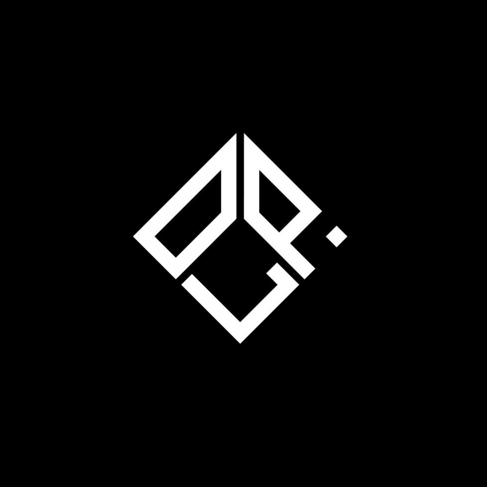 olp-Buchstaben-Logo-Design auf schwarzem Hintergrund. olp kreative Initialen schreiben Logo-Konzept. olp Briefgestaltung. vektor