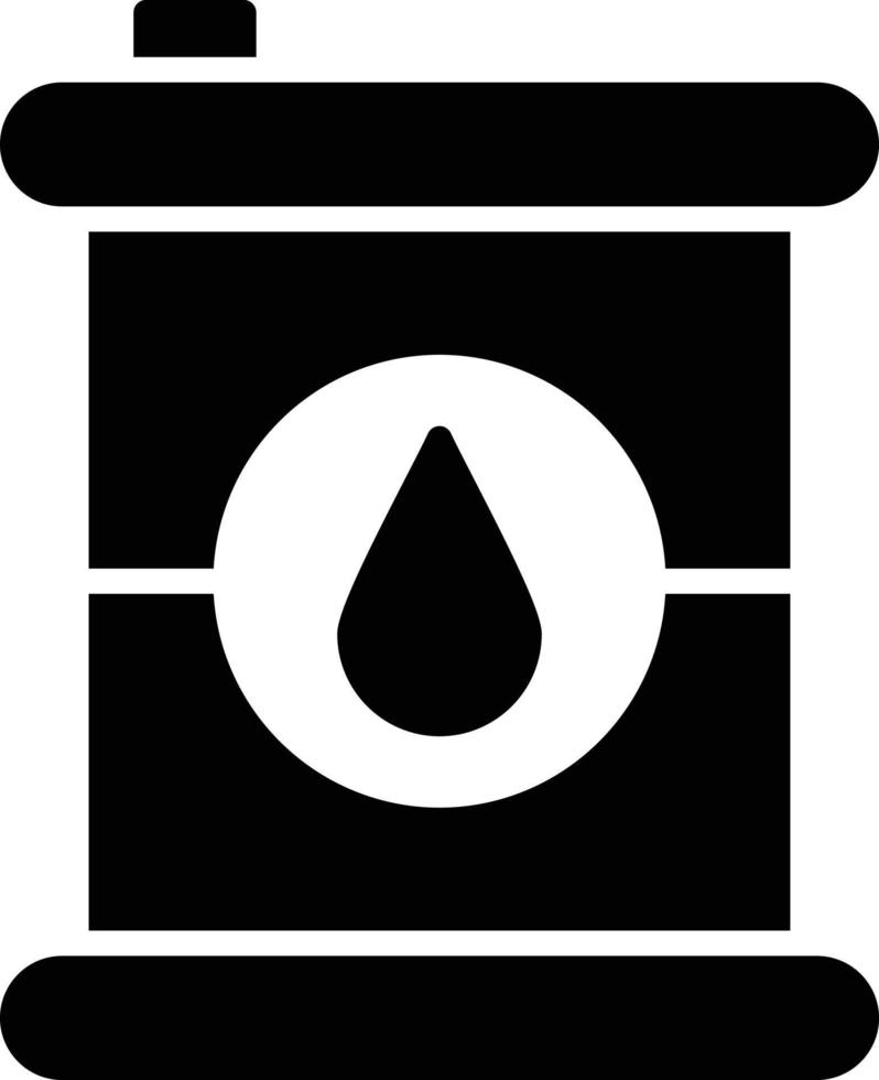 Ölfass-Glyphe-Symbol vektor