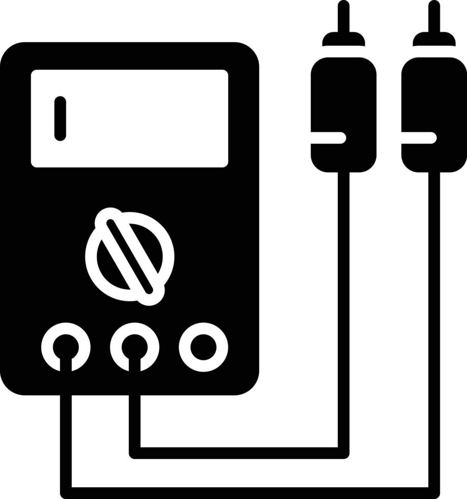 Voltmeter-Glyphe-Symbol vektor