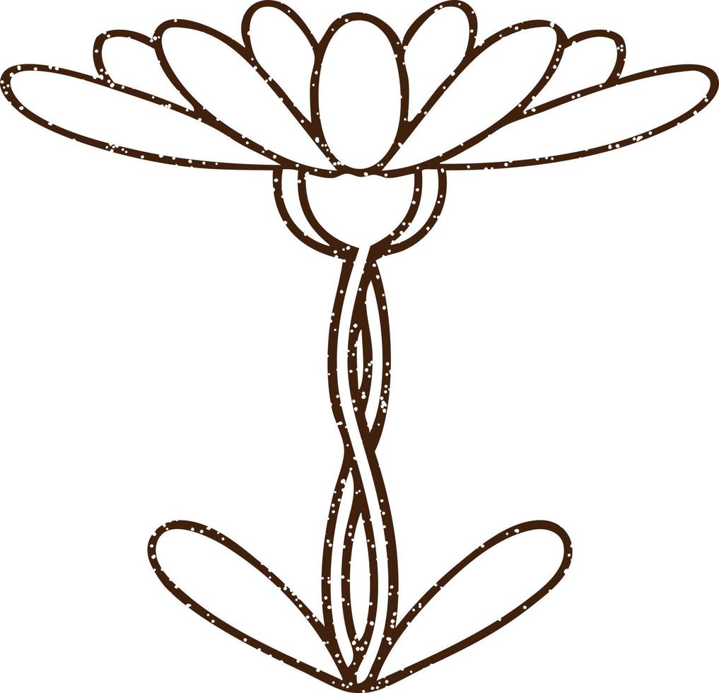 Blume Kohlezeichnung vektor