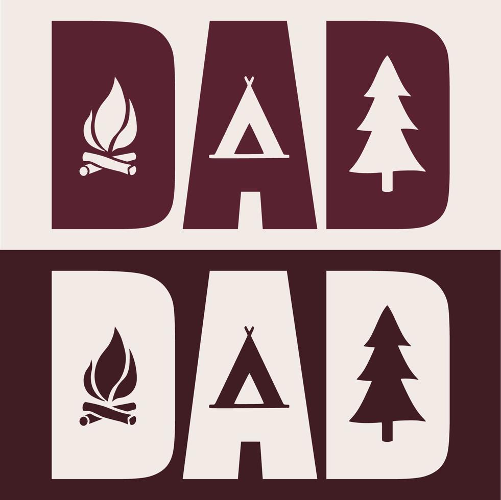 Papa-Typografie für T-Shirt-Design, Becherdesign und Druckprojekt vektor