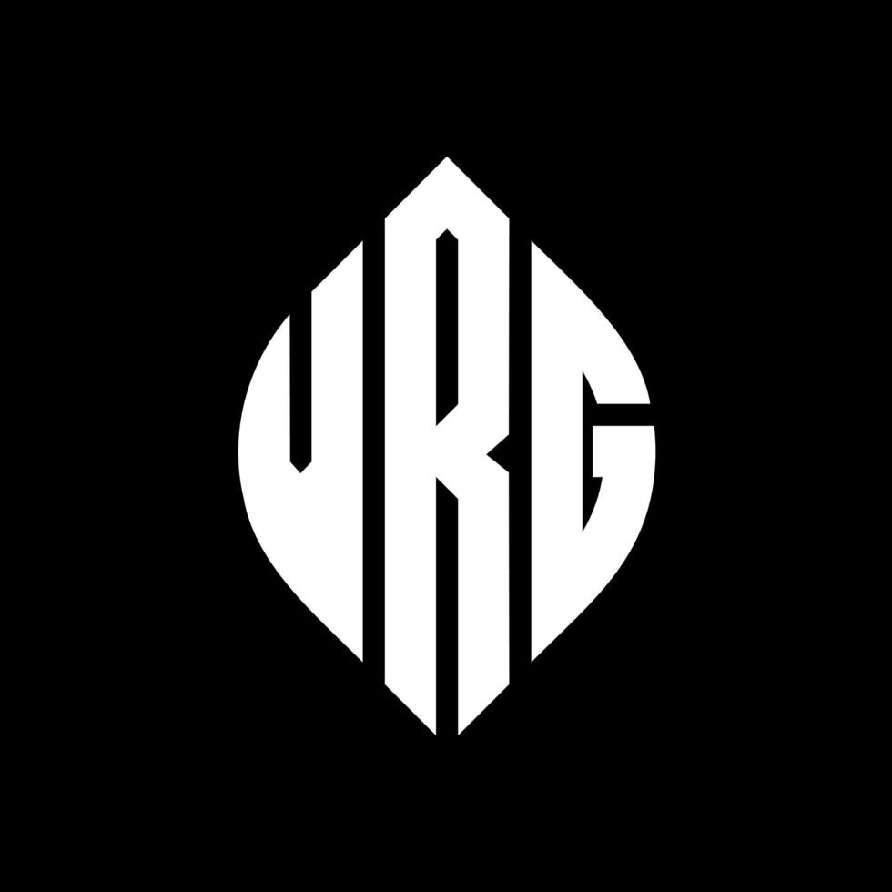 vrg-Kreis-Buchstaben-Logo-Design mit Kreis- und Ellipsenform. vrg Ellipsenbuchstaben mit typografischem Stil. Die drei Initialen bilden ein Kreislogo. vrg-Kreis-Emblem abstrakter Monogramm-Buchstaben-Markenvektor. vektor