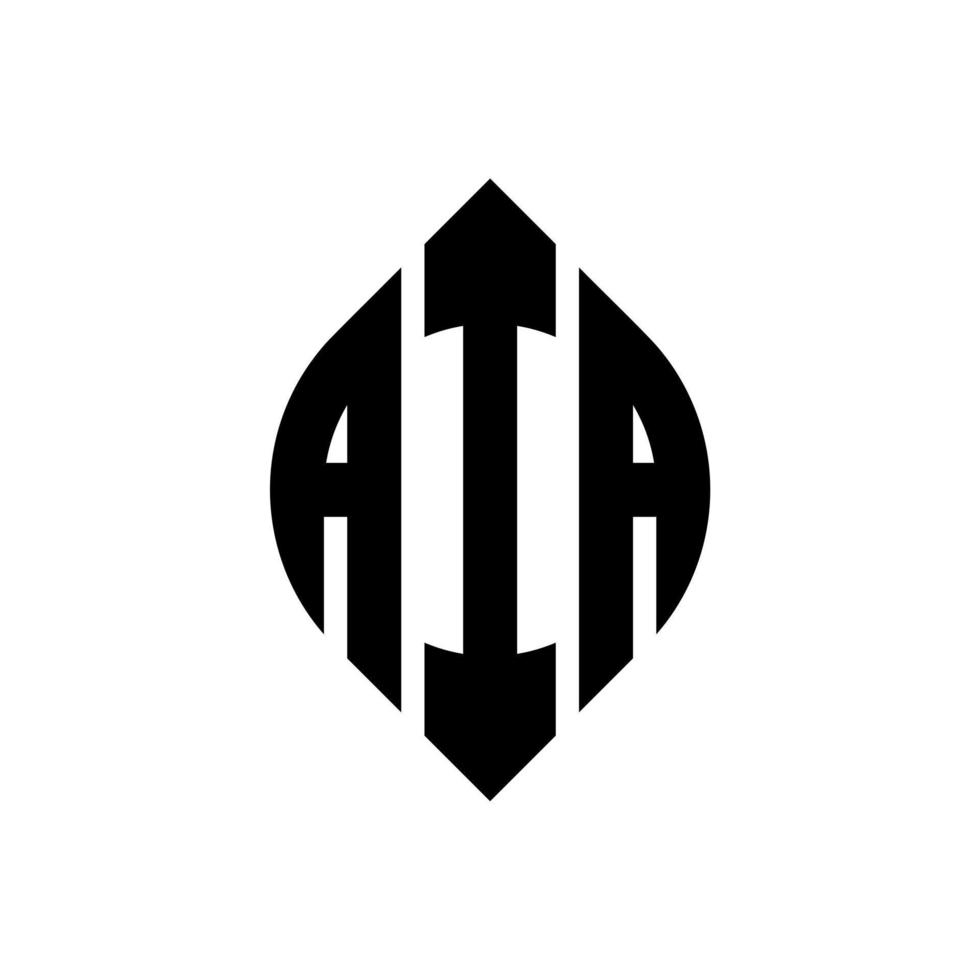 aia-Kreisbuchstaben-Logo-Design mit Kreis- und Ellipsenform. aia ellipsenbuchstaben mit typografischem stil. Die drei Initialen bilden ein Kreislogo. aia Kreisemblem abstrakter Monogramm-Buchstabenmarkierungsvektor. vektor