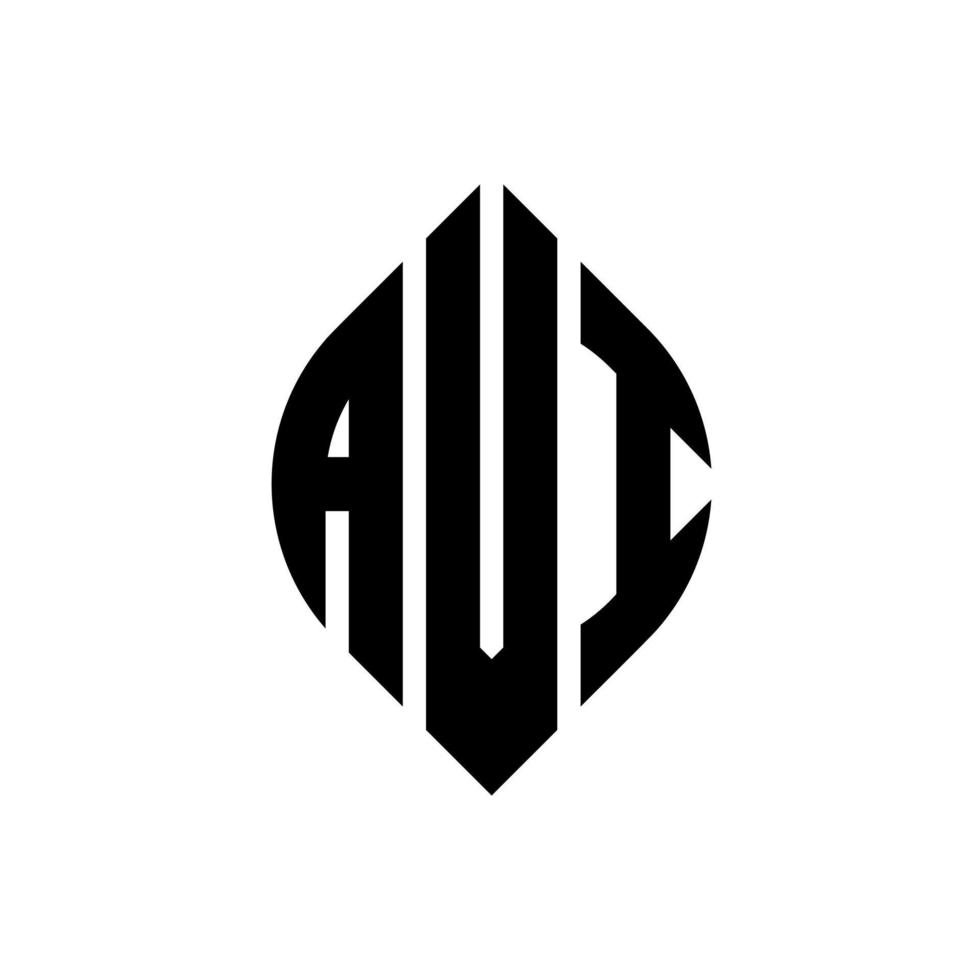 avi-Kreisbuchstaben-Logo-Design mit Kreis- und Ellipsenform. avi Ellipsenbuchstaben mit typografischem Stil. Die drei Initialen bilden ein Kreislogo. avi-Kreis-Emblem abstrakter Monogramm-Buchstaben-Markierungsvektor. vektor