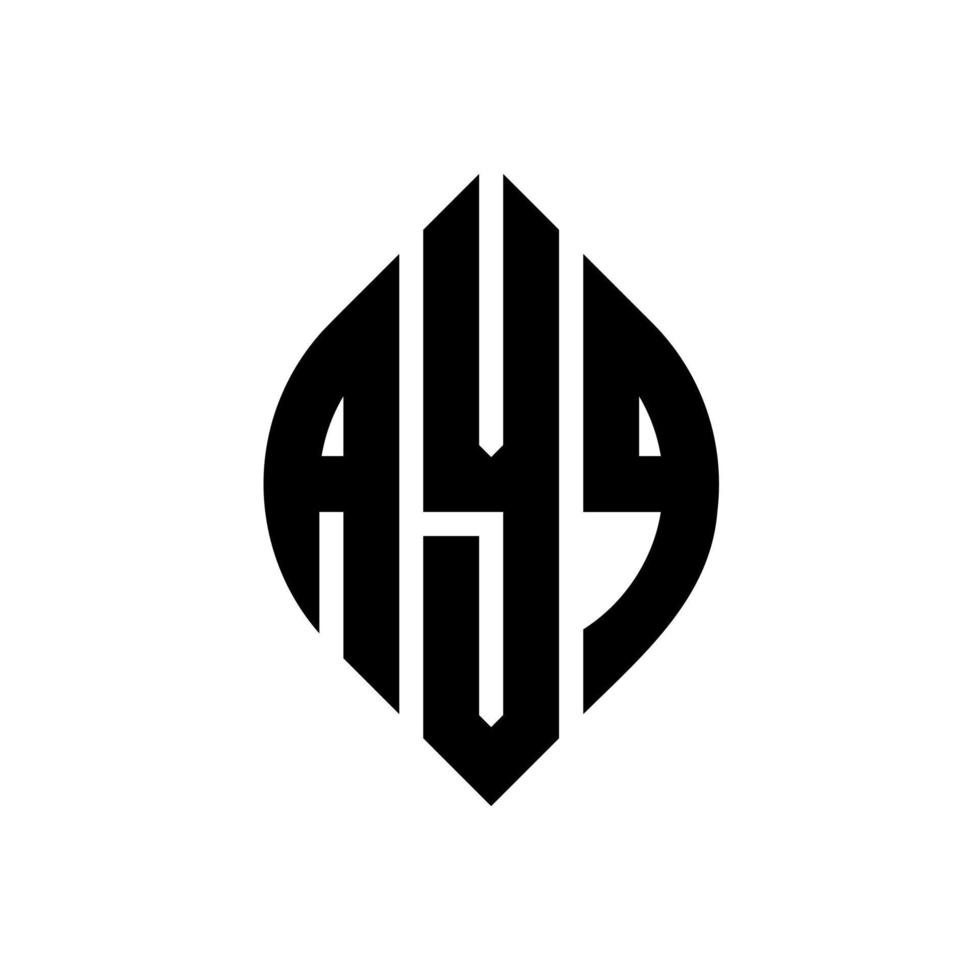 ayq cirkel bokstavslogotyp design med cirkel och ellipsform. ayq ellipsbokstäver med typografisk stil. de tre initialerna bildar en cirkellogotyp. ayq cirkel emblem abstrakt monogram brev märke vektor. vektor